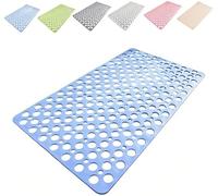TUPOSTAR Extra Long Bath Mat, Square Shower Mat with Secure Suction Cups, Shower Mat Non-Slip Anti Mould, Soft Touch Bathroom Mat for Inside Bathroom,04,53 * 53cm