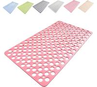 TUPOSTAR Extra Long Bath Mat, Square Shower Mat with Secure Suction Cups, Shower Mat Non-Slip Anti Mould, Soft Touch Bathroom Mat for Inside Bathroom,05,53 * 53cm