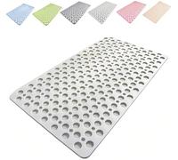 TUPOSTAR Extra Long Bath Mat, Square Shower Mat with Secure Suction Cups, Shower Mat Non-Slip Anti Mould, Soft Touch Bathroom Mat for Inside Bathroom,06,53 * 53cm