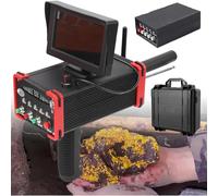 TUPOSTAR Gold Diamond Detector, Long Range Underground Metal Detector, Archaeological Prospecting Machine, Portable Underground Metal Finder for Adults,Red