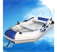 TUPOSTAR Inflatable Raft Boat, Portable Durable Inflatable Boat, Inflatable Pvc Float Portable Raft, for Boating Fishing Hunting Or Playing On Lakes Rivers,Blue,330x136cm