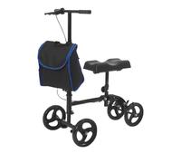 TUPOSTAR Knee Scooter Walker Foldable, Medical Steerable All Terrain Knee Scooter for Adults for Foot Surgery, Broken Ankle with Disc Brake, Crutches Alternative,Black,A
