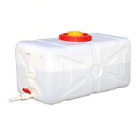 TUPOSTAR Large Water Container, 110l Plastic Water Tank, Caravan Camping Water Carrier with Tap, Food Grade Water Storage Containers, for Travel Hiking Rv Emergency,White,110L