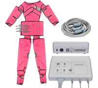 TUPOSTAR Lymphatic Drainage Full Body Pressotherapy Massage Machine, Electric Arm Neck Massager with Adjustable Intensity Air Compression Circulatory Massager,Red