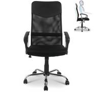 TUPOSTAR Mesh High Back Adjustable Swivel Office Chair, Ergonomic Computer Chair, Office Desk Chair with Armrest, Recline, Breathable Mesh Seat, for Home Task Executive,Black