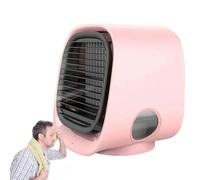 TUPOSTAR Portable Air Conditioner Misting Fan, New Upgrade Desktop Air Conditioner, with 300ml Water Tank & Night Lights, Humidifier Air Cooling Fan, Ideal for Small Rooms,Pink
