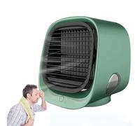 TUPOSTAR Portable Air Conditioner Misting Fan, New Upgrade Desktop Air Conditioner, with 300ml Water Tank & Night Lights, Humidifier Air Cooling Fan, Ideal for Small Rooms,Green