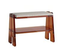TUPOSTAR Shoe Bench Acrylic, Practical entryway Bench, Farmhouse Shoe Storage, Ample Seating Space, for Entryway, for Bedroom, Hallway, Industrial, Sturdy Frame,01,60 * 30 cm