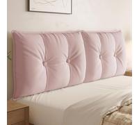 TUPOSTAR Short Plush Large Headboard Cushion, Solid Color Headboard Reading Pillow, Bedside Backrest Lumbar Support Cushion, for Bed Sofa Rest Book Reading,02 without headboard,135cm