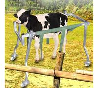 TUPOSTAR Trolley Frame for Calves, Adjustable Calf Assisted Standing Carts, Stainless Steel Full Support Mobility Aid, for Newborn Calves on Farms, Clinics,A