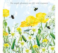 Tuppence A Bag Bumblebee Rich Treasures Garden Art Greeting Card Blank Inside TAB14