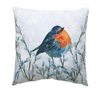Tuppence A Bag Robin Redbreast Bird Cushion Gift 40cm x 40cm Square TBC01