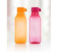 Tupperware Aquasafe 1ltr Square Screw Cap Bottle (Set of 2)