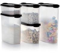Tupperware Brand Modular Mates Super Oval Container Set - 5 Dry Food Storage Containers with Lids - Airtight, Dishwasher Safe & BPA Free