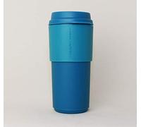 TUPPERWARE Coffee Mug to Go Blue 490 ml Permanent Coffee Mug On the Go + Hanging Spoon Turquoise