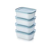 Tupperware Essentials Freezer Mates Shallow 4 Piece Container Set - 450ml - Food Storage - Easy to Stack & Organise - Durable & Reusable - Airtight Lid - Great for Leftovers & Reduce Waste