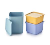 Tupperware Essentials Stacking Square Containers - Food Storage - Durable & Reusable - Keep your Foods Fresh - Easy to Stack - Portable Lunch Box - Airtight Lid - Great for Salads, Pasta & Leftovers