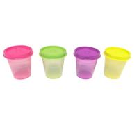 Tupperware Fridge Gnome Midgets 60 ml Mini Set Liliput Cups Gnome Cups Minis (Colourful Set of 4)