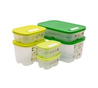 Tupperware FridgeSmart 6pc Set - Extra Small (375ml), Small (800ml, 1.8L Deep), Medium (1.8L, 4.4L Deep) - Complete Kitchen Organisation Starter Kit