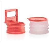 Tupperware Hamburger Press and Keeper Set 4 x 200g