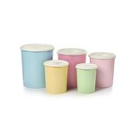 Tupperware Heritage Collection 10 Piece Nested Canister Set in Vintage Colors - Dishwasher Safe & BPA Free - (5 Containers + 5 Lids)