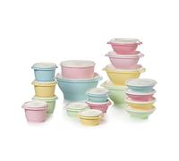 Tupperware Heritage Collection 36 Piece Food Storage Container Set in Vintage Colors- Dishwasher Safe & BPA Free - (18 containers + 18 lids)