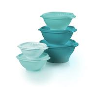 Tupperware Heritage Collection, New 10 Piece Food Storage Container Set in Vintage Green, Dishwasher Safe and BPA Free (5 Bowls, 5 Lids)