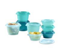 Tupperware Heritage Collection, New 16 Piece Food Storage Container Set in Vintage Green, Dishwasher Safe and BPA Free (8 containers, 8 lids)