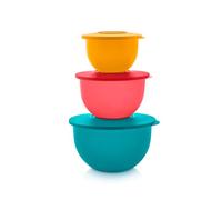 Tupperware Impressions Classic 3 Plastic Bowl Food Storage Set in Multi Colors- Dishwasher Safe & BPA Free - (3 Containers + 3 Lids)