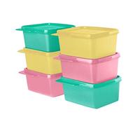 Tupperware Keep Tab 500ml Square Refrigerator Container Set of 6