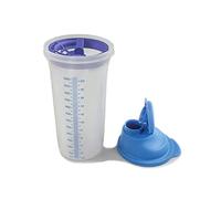 Tupperware Kenparazzi Shaker Mix Fix Mess mixing cup 600 ml XL Quick-Shake Shake It Blue,Transparent
