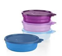 Tupperware Microwave Reheatable Cereal Bowls Set, Dishwasher Safe and BPA Free (4 Bowls, 4 Lids)