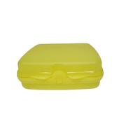Tupperware Sandwich Box Storage Box Lunch Box Square with Hinge and Lock (Yellow)