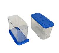 Tupperware Set of 2 Clear & Fresh 715 ml Transparent Blue Fridge System Fresh System Container Rectangular with Lid
