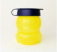 TUPPERWARE Snackbox To Go 1 x 300 ml Snack Box Yellow Dino Motif + Ballpoint Pen