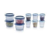 Tupperware Super Snack 10 Container Food Storage Set, Dishwasher Safe and BPA Free (10 Containers, 10 Lids)