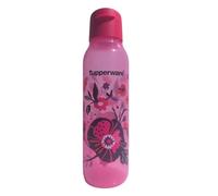 Tupperware to Go Eco 750 ml Eco Easy Flip Top Drinking Bottle EcoEasy Suitable for Carbonated Drinks, 750 ml (Pink 750 ml Flowers)