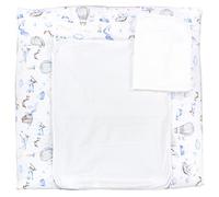 TupTam Baby Changing Mat with 2 Removable Terry Cloths, Air Balloon Blue, 76 x 76 cm