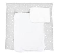 TupTam Baby Changing Mat with 2 Removable Terry Cloths, Stars Gray 2, 76 x 76 cm