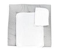 TupTam Baby Changing Mat with 2 Removable Terry Cloths, Stars White/Gray, 75 x 85 cm