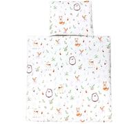 TupTam Baby Crib Pram Bedding Set Duvet Pillow - 4 pieces, Clearing/Deer, 80x80 cm