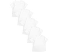 TupTam Baby T-Shirt Stars and Stripes Design, Pack of 5, White, 56