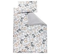 TupTam Children Bedding Set Duvet Cover Pillowcase Two-Sided, Safari/Gray, 120x90 cm