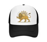 TUQIAAM Baseball Cap Unisex Baseball Cap with Lion and Sun Flag for Men and Women, Adjustable Trucker hat with Iran Emblem, Snapback for Outdoors, Summer Travel Running Hat Gift