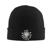 TUQIAAM Unisex Punk The Offspring Hat Fall Winter Skullies Hats Warm Hat Unisex Acrylic Knit Hats Black