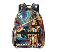 Turamurra American Flag Eagle Backpack, Travel Backpacks Laptop Rucksack for Women, School Bookbag for Kids Girls, Music, One Size, Travel Backpacks