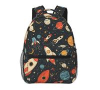 Turamurra American Flag Eagle Backpack, Travel Backpacks Laptop Rucksack for Women, School Bookbag for Kids Girls, Space Rocket, One Size, Travel Backpacks