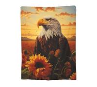 Turamurra Bald Eagle Blanket Gifts for Adults Kids Soft Warm Lightweight Cozy American Bald Eagle Throw Blankets for Sofa Couch Bed Room Eagle Decor 50x60in