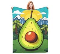 Turamurra Cute Avocado Blanket Gifts for Adults Kids Women Men Soft Cozy Lightweight Avocado Throw Blankets for Bed Living Room Sofa Couch Decor 50x40in