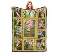 Turamurra Cute Giraffe Blanket Animal Giraffe Gifts Super Soft Giraffe Fleece Throw Blanket for Women Girls Lightweight Warm Flannel Blanket for Couch Bed Sofa Birthday Valentines Day Gifts 50"X40"